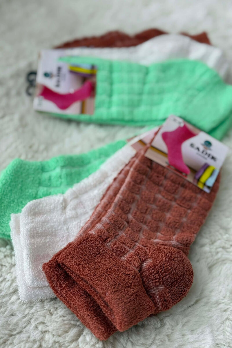 6 PAIR DIFFERENT COLORS WOMEN ANKLE SOCKS MULTIPLE/SHNGJ - 2