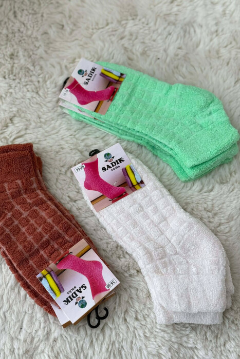 6 PAIR DIFFERENT COLORS WOMEN ANKLE SOCKS MULTIPLE/SHNGJ - 3