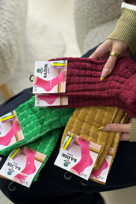 6 PAIR DIFFERENT COLORS WOMEN ANKLE SOCKS MULTIPLE/SHNGJ - 4