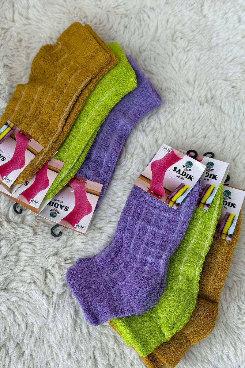 6 PAIR DIFFERENT COLORS WOMEN ANKLE SOCKS MULTIPLE/SHNGJ - 1