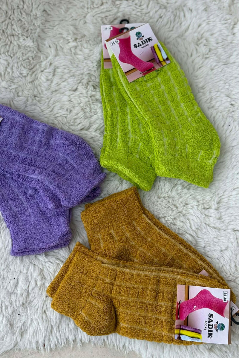 6 PAIR DIFFERENT COLORS WOMEN ANKLE SOCKS MULTIPLE/SHNGJ - 4