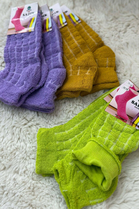6 PAIR DIFFERENT COLORS WOMEN ANKLE SOCKS MULTIPLE/SHNGJ - 5