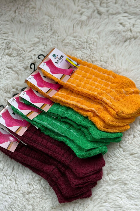6 PAIR DIFFERENT COLORS WOMEN ANKLE SOCKS MULTIPLE/SHNGJ - 1
