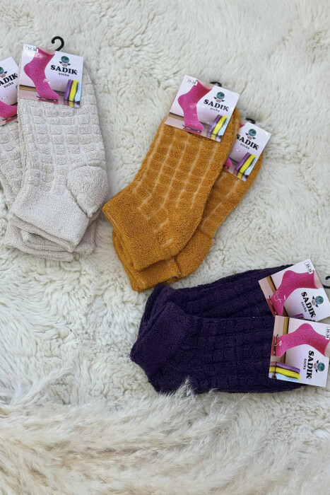 6 PAIR DIFFERENT COLORS WOMEN ANKLE SOCKS MULTIPLE/SHNGJ - 2