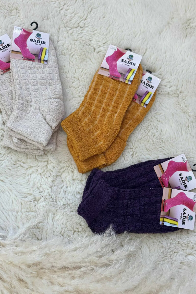6 PAIR DIFFERENT COLORS WOMEN ANKLE SOCKS MULTIPLE/SHNGJ - 2