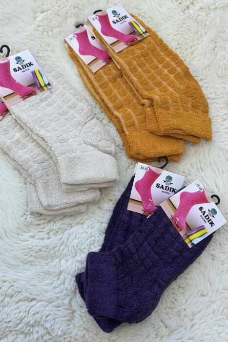 6 PAIR DIFFERENT COLORS WOMEN ANKLE SOCKS MULTIPLE/SHNGJ - 3