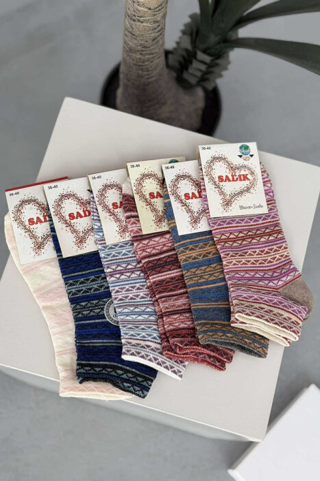 6 PAIR DIFFERENT DESIGN WOMEN ANKLE SOCKS MULTIPLE/SHNGJ - 