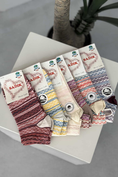 6 PAIR DIFFERENT DESIGN WOMEN ANKLE SOCKS MULTIPLE/SHNGJ - 