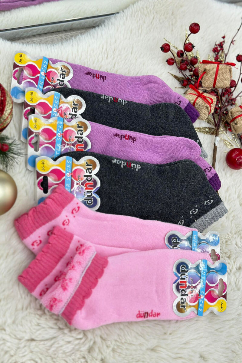 6 PAIR HEART WOMAN ANKLE SOCKS MULTIPLE MULTIPLE/SHNGJ - 3