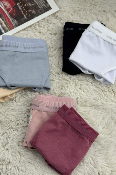 6 PAIR LITTLE WRITTINGS WOMEN BRIEFS MULTIPLE/SHNGJ - 1