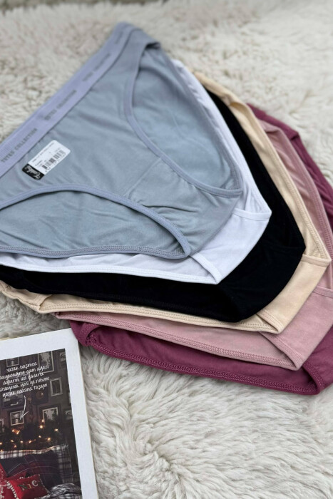 6 PAIR LITTLE WRITTINGS WOMEN BRIEFS MULTIPLE/SHNGJ - 4