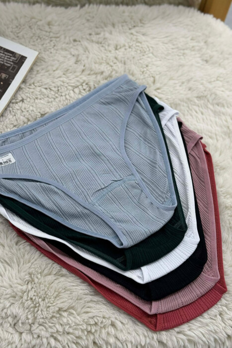 6 PAIR ONE COLOR WOMEN BRIEFS MULTIPLE/SHNGJ - 4