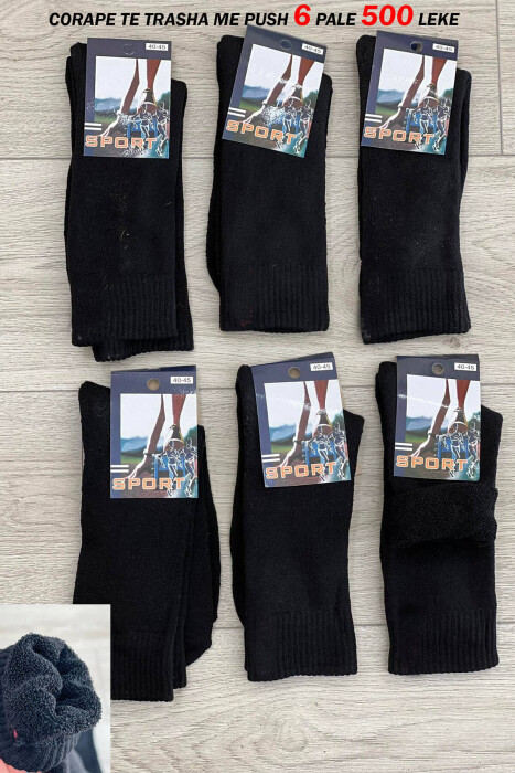 6 PAIR SIMPLE MEN SOCKS IN BLACK COLOR 