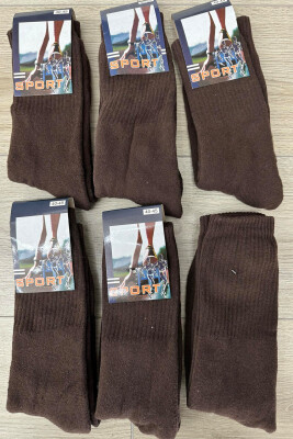 6 PAIR SIMPLE MEN SOCKS BROWN/KAFE 