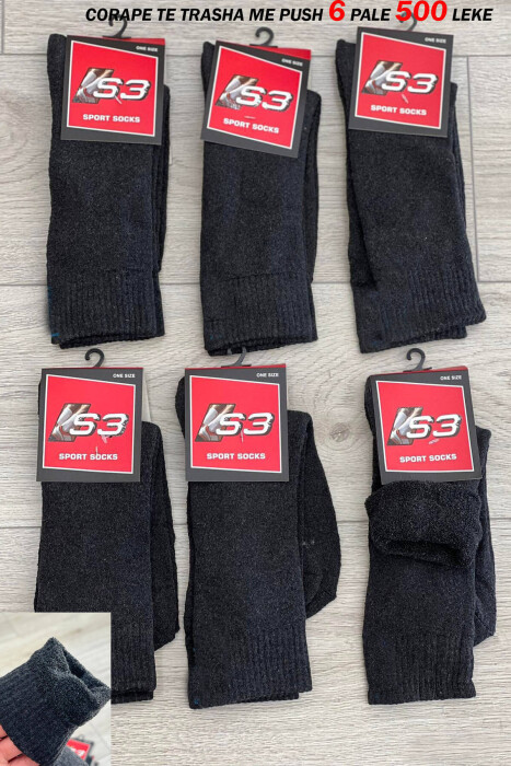 6 PAIR SIMPLE MEN SOCKS IN DARK GREY COLOR 