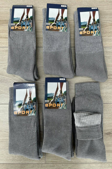 6 PAIR SIMPLE MEN SOCKS IN GREY COLOR 