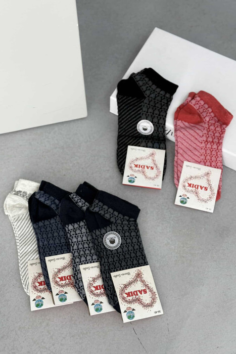 6 PAIR SIMPLE WOMEN ANKLE SOCKS MULTIPLE/SHNGJ - 