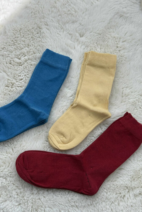 6 PAIR SIMPLE WOMEN ANKLE SOCKS MULTIPLE/SHNGJ - 4