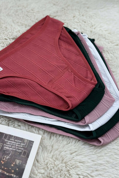 6 PAIR SIMPLE WOMEN BRIEFS MULTIPLE/SHNGJ - 4