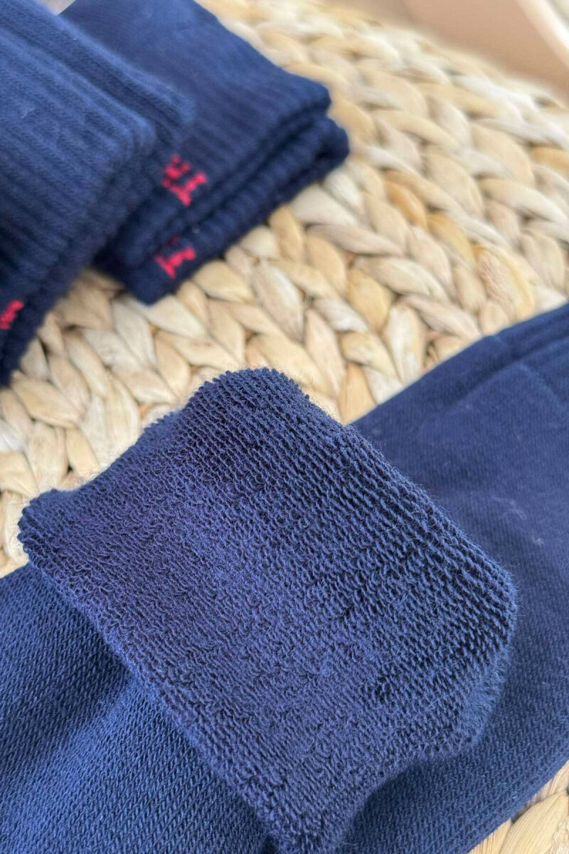 6 PAIR THERMAL MEN CREW SOCKS IN DARK BLUE COLOR - 4