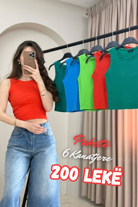 6 PIECES OF ONE COLOR WOMEN TANK TOPS MULTIPLE/SHNGJ - KLAUDIO FASHION