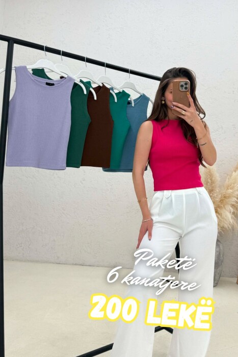 6 PIECES OF ONE COLOR WOMEN TANK TOPS MULTIPLE/SHNGJ - 1