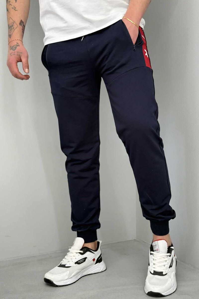 AIR COTTON ONE COLOR MEN SWEATPANTS BLUE/BLU - 1