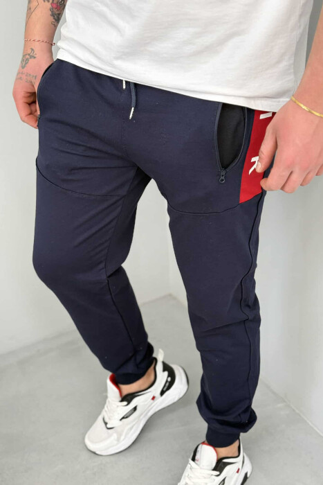 AIR COTTON ONE COLOR MEN SWEATPANTS BLUE/BLU - 3