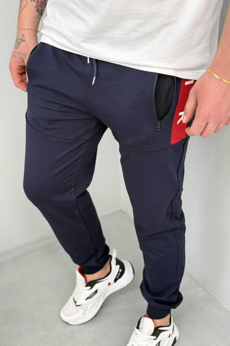 AIR COTTON ONE COLOR MEN SWEATPANTS BLUE/BLU - 3