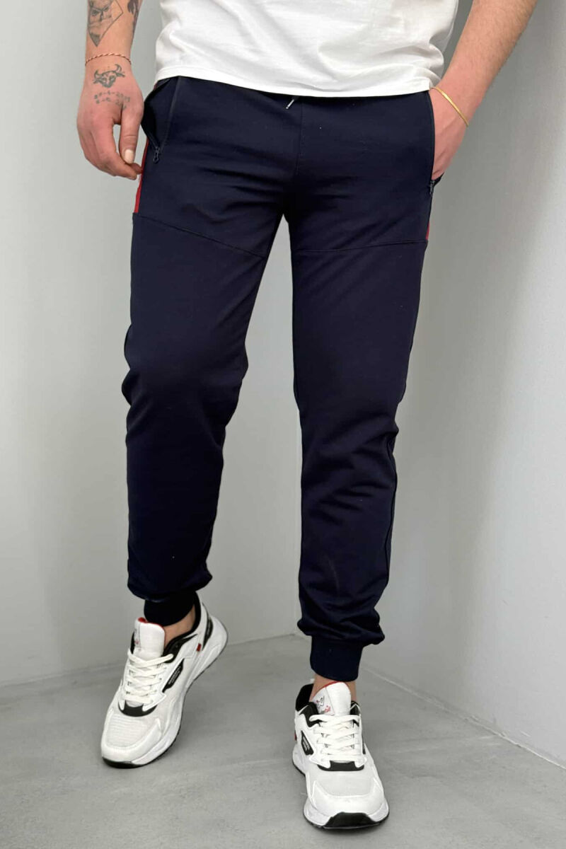 AIR COTTON ONE COLOR MEN SWEATPANTS BLUE/BLU - 4