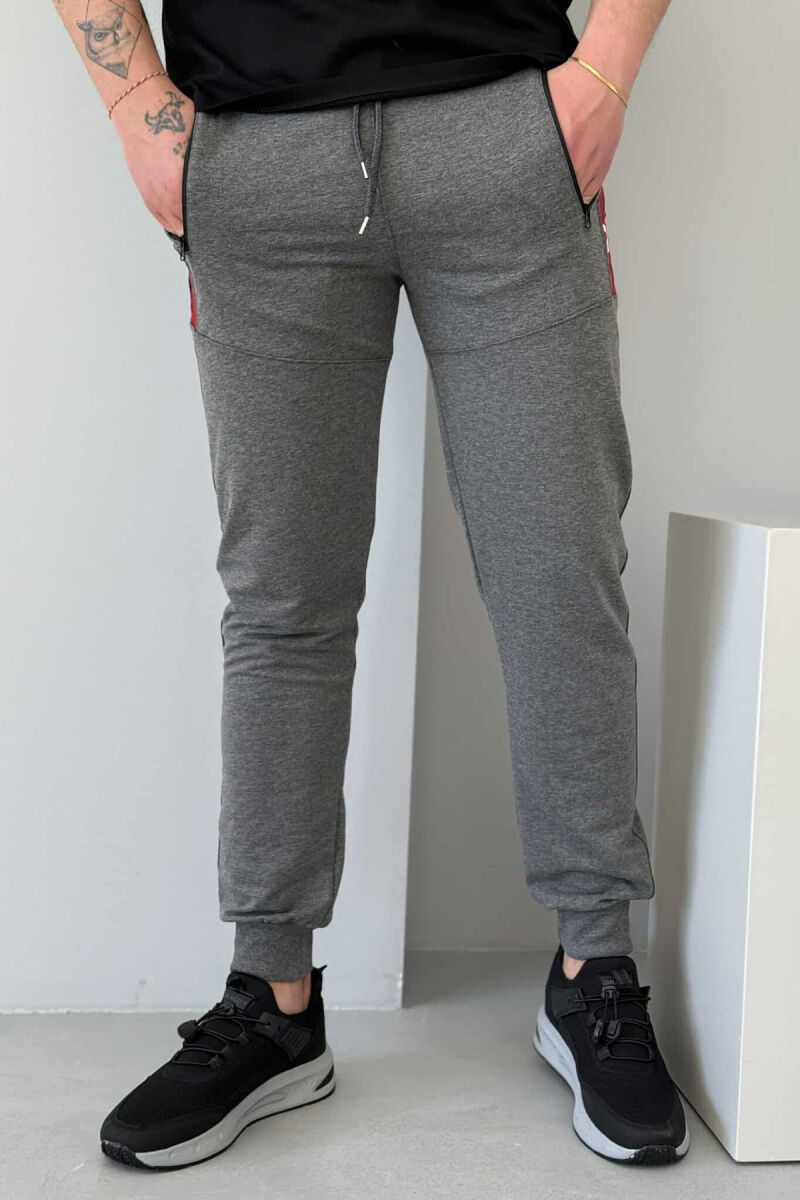 AIR COTTON ONE COLOR MEN SWEATPANTS DARK GREY/GEE - 1