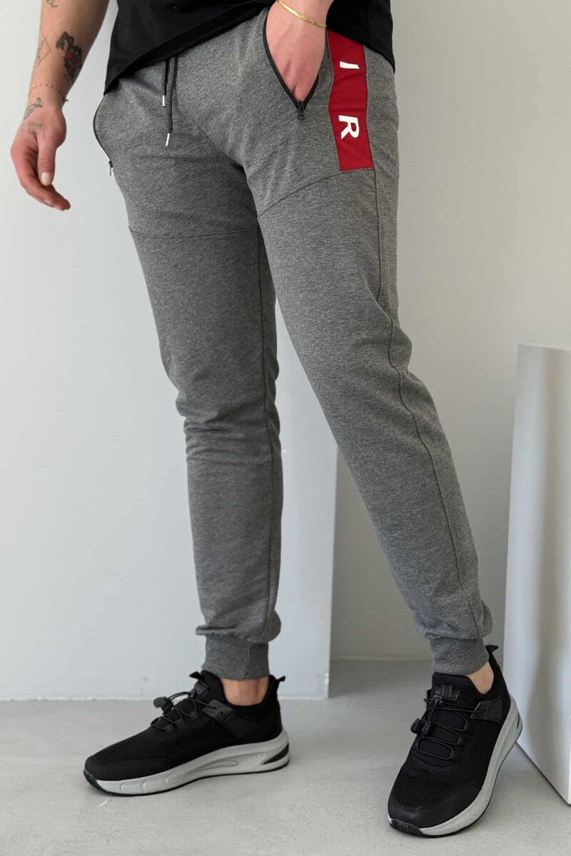 AIR COTTON ONE COLOR MEN SWEATPANTS DARK GREY/GEE - 2