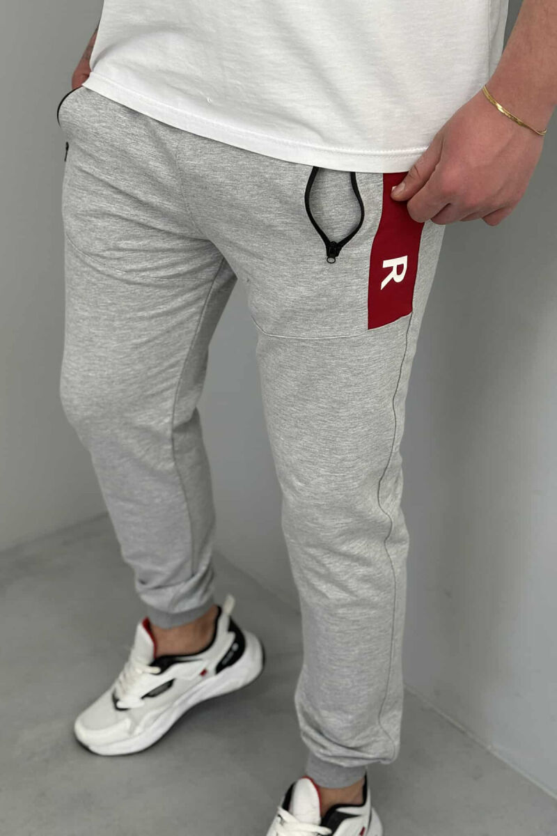 AIR COTTON ONE COLOR MEN SWEATPANTS LIGHT GREY/GZ - 2