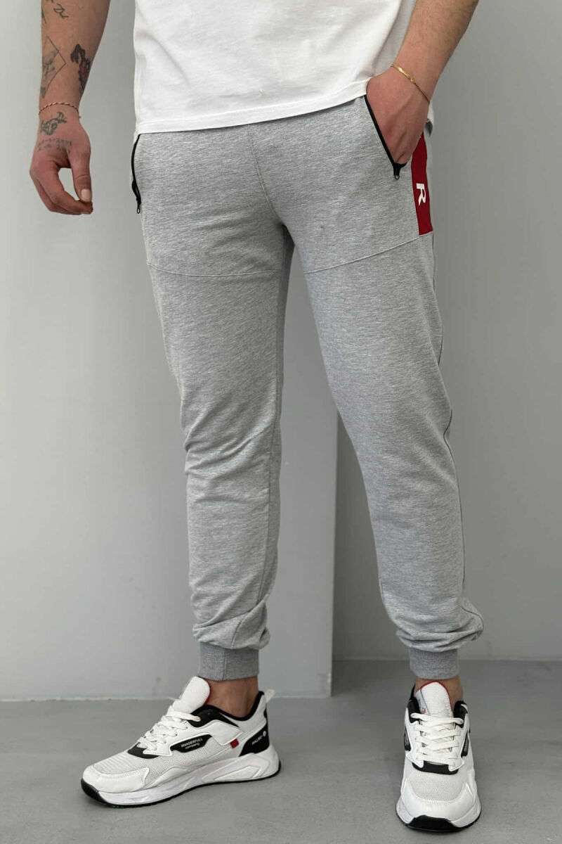 AIR COTTON ONE COLOR MEN SWEATPANTS LIGHT GREY/GZ - 3