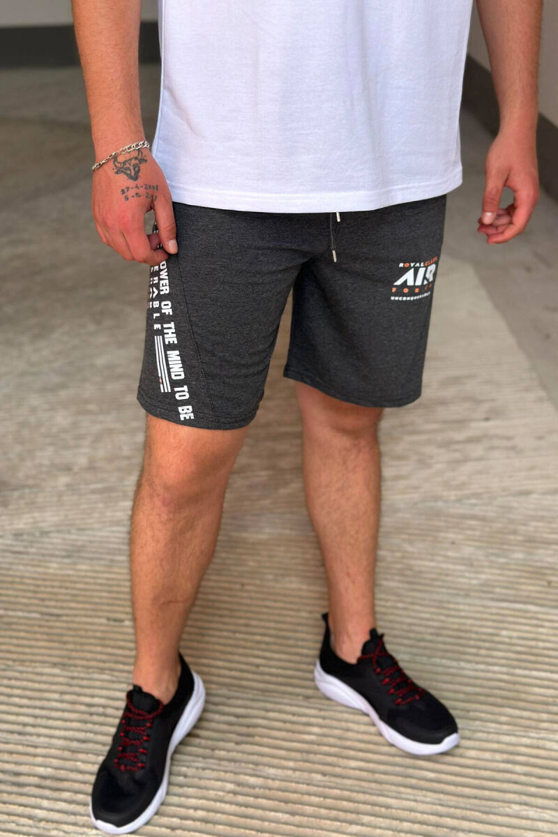 AIR FORCE MEN SHORTS DARK GREY/GEE - 2