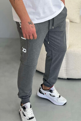 AIR WRITTING ONE COLOR MEN SWEATPANTS GREY/GRI - 4