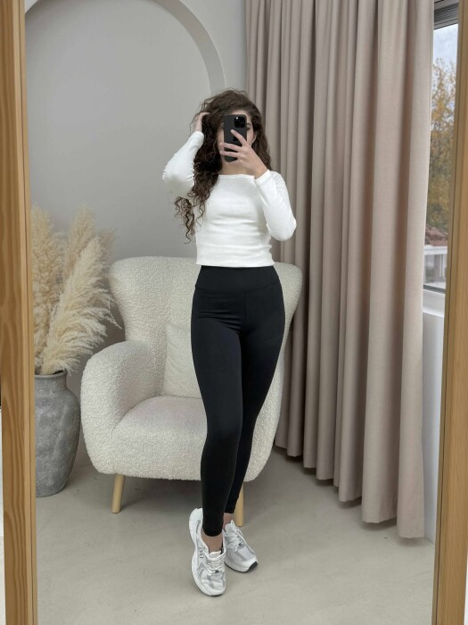 ALO WRITTING SIMPLE WOMEN LEGGINGS BLACK/ E ZEZE - 1