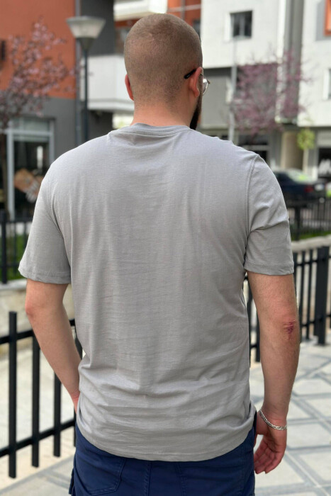 ANOTHER ROUND NECK COTTON MEN T-SHIRT GREY/GRI - 2