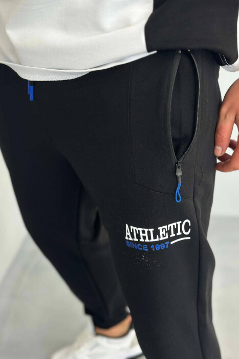 ATHLETIC MEN SWEATPANTS IN BLACK COLOR - 4