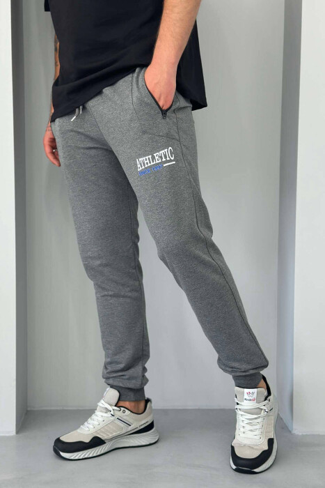 ATHLETIC MEN SWEATPANTS IN DARK GREY COLOR - 5