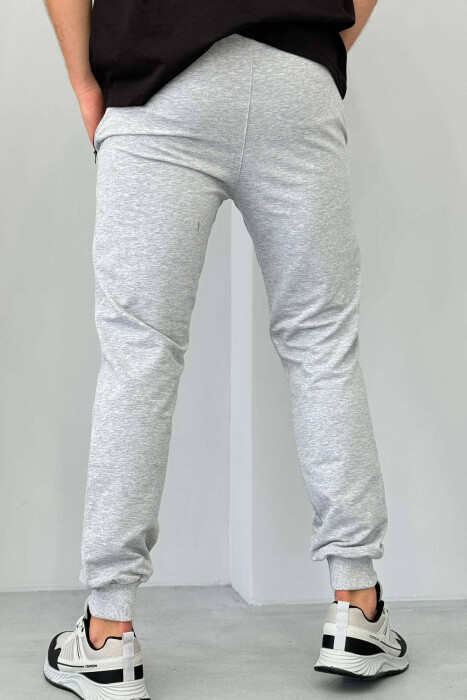 ATHLETIC MEN SWEATPANTS IN LIGHT GREY COLOR - 2