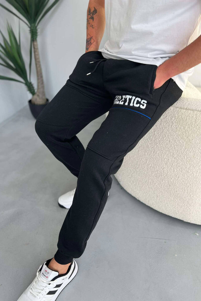 ATHLETICS FLUFFY MEN SWEATPANTS BLACK/ E ZEZE - 3