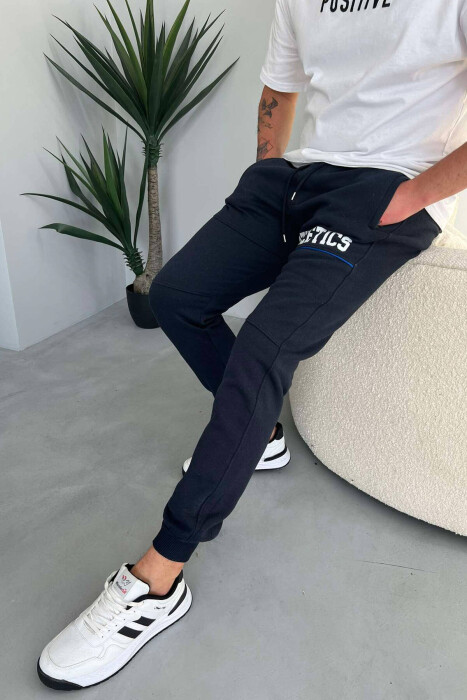 ATHLETICS FLUFFY MEN SWEATPANTS BLUE/BLU - 3