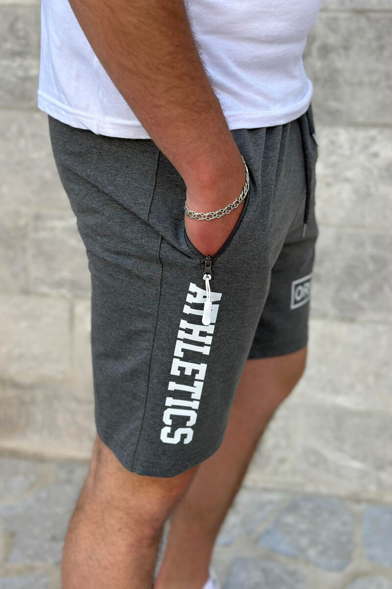 ATHLETICS MAN SHORTS DARK GREY/GEE - 3