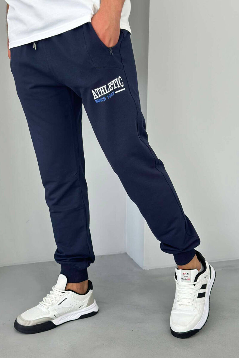 ATHLETIC MEN SWEATPANTS IN DARK BLUE COLOR - 4