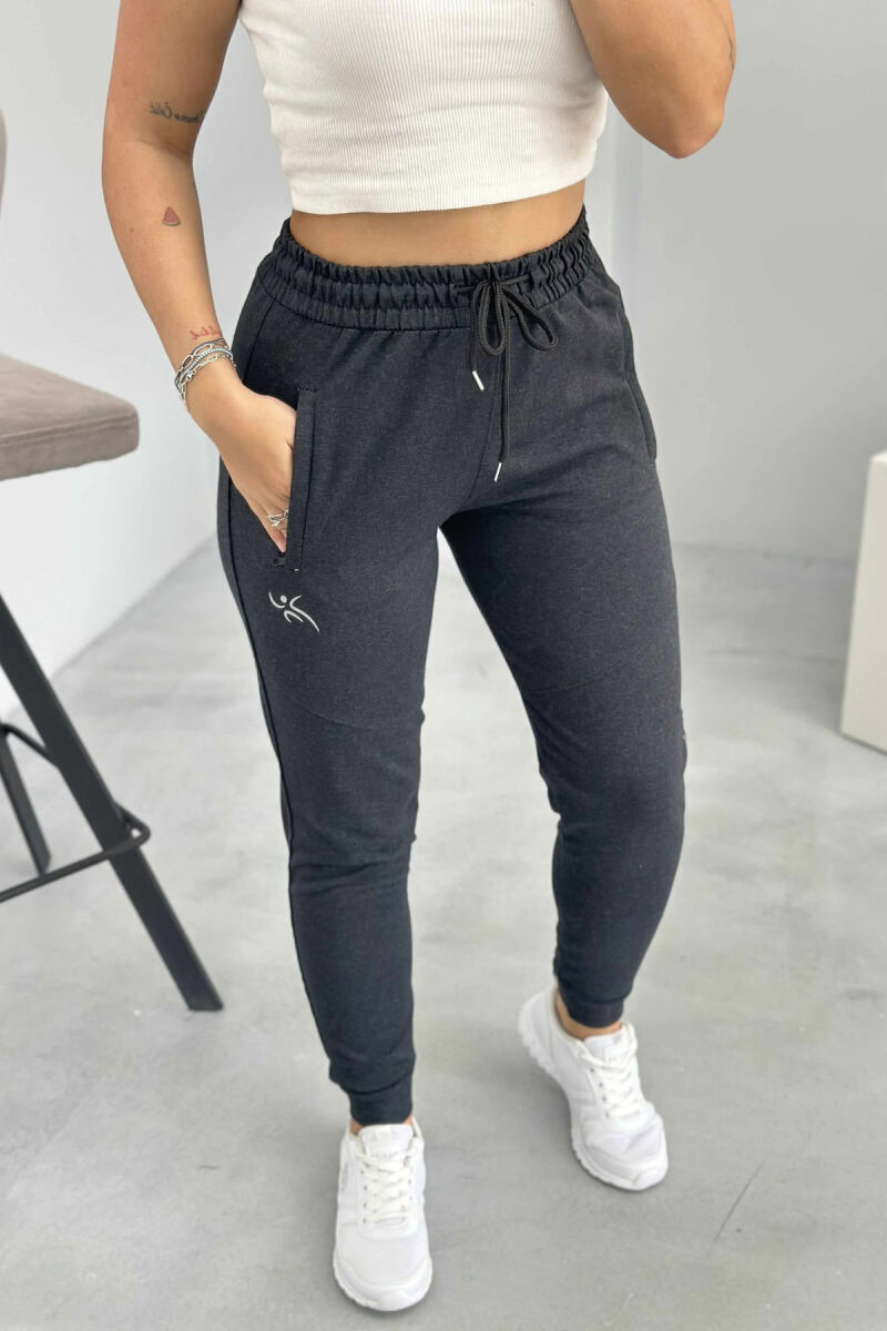 ATHLETICS WRITTING ONE COLOR WOMEN JOGGERS DARK GREY/GEE - 2