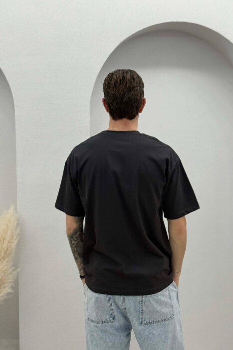 AUTHENTIC FRONT WRITTINGS MEN T-SHIRT DARK GREY/GEE - 4