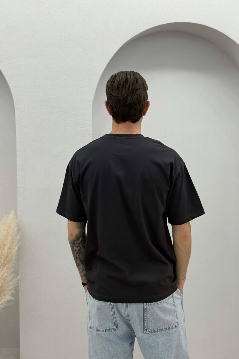 AUTHENTIC FRONT WRITTINGS MEN T-SHIRT DARK GREY/GEE - 4