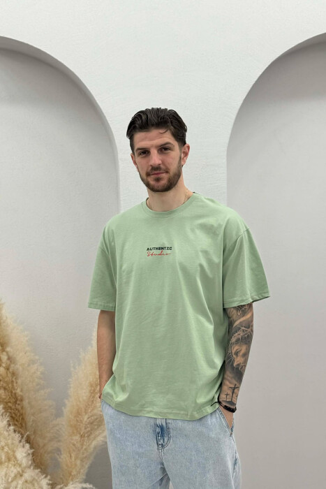 AUTHENTIC FRONT WRITTINGS MEN T-SHIRT MINT/MENTE 