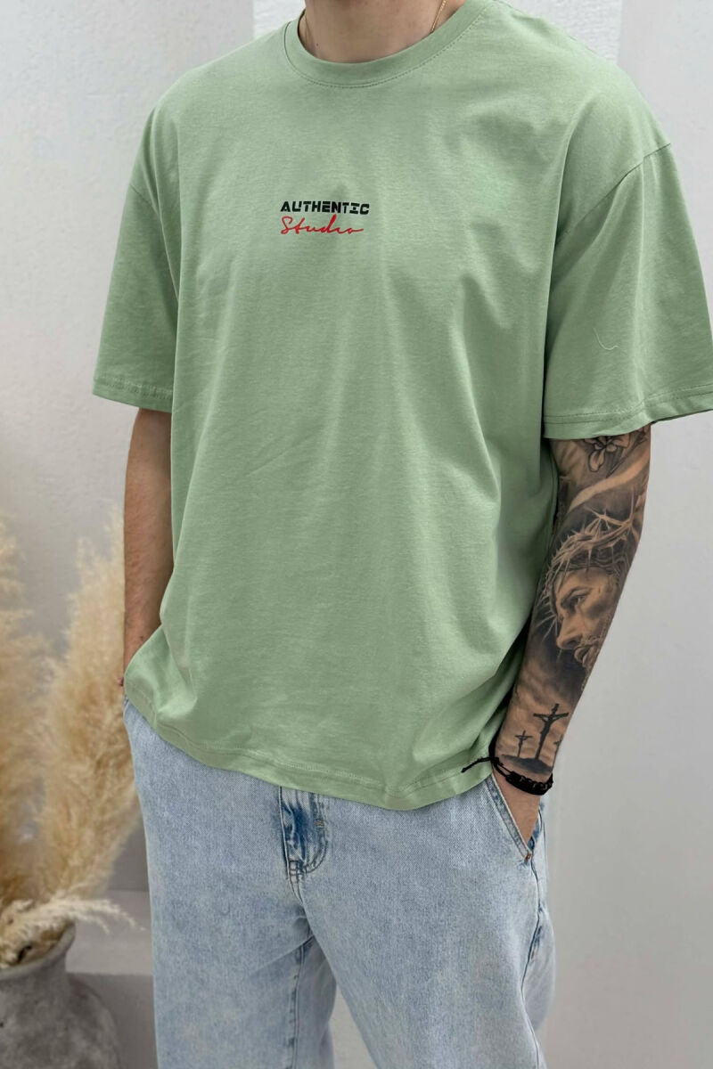 AUTHENTIC FRONT WRITTINGS MEN T-SHIRT MINT/MENTE - 2